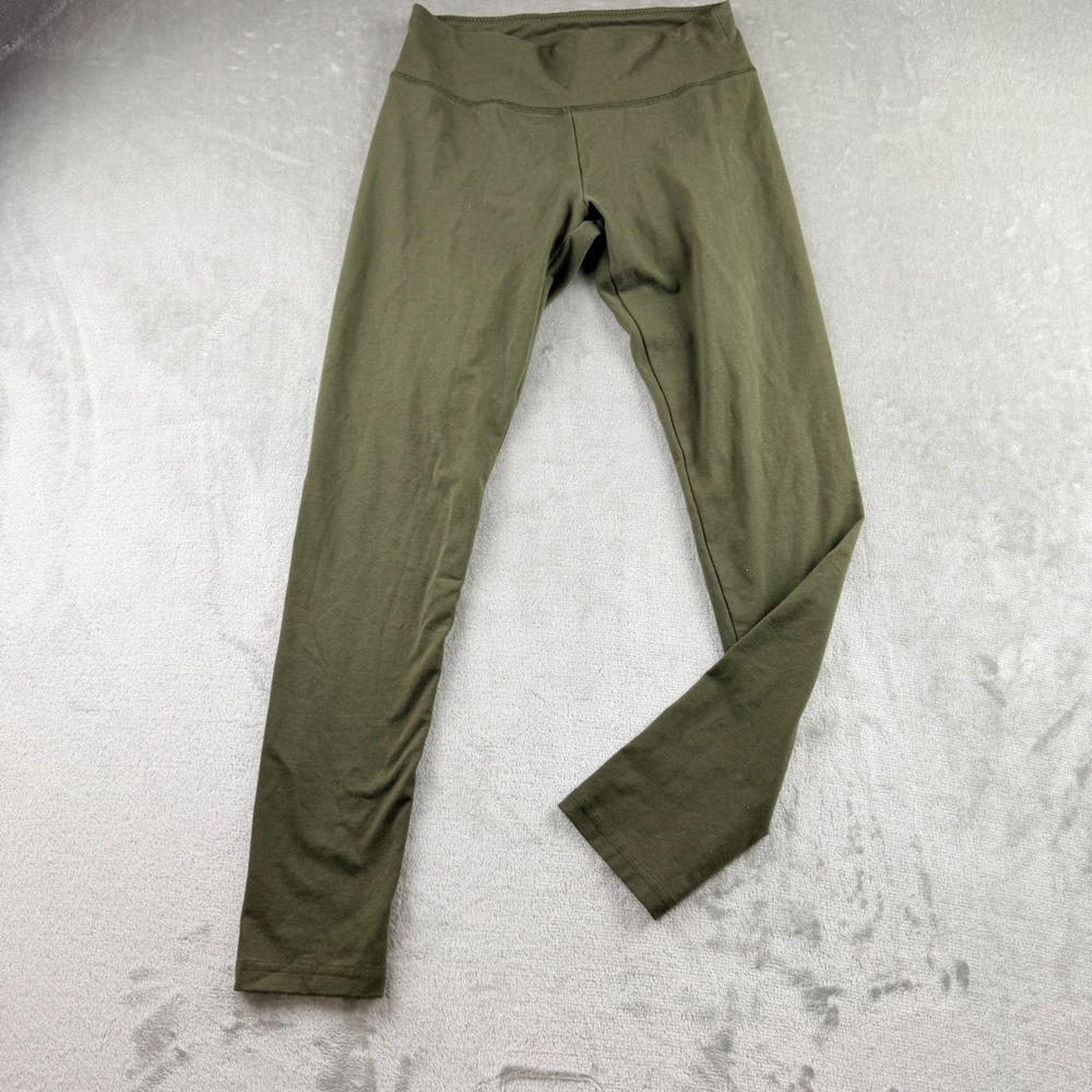 Aerie Offline OG Leggings Olive Green Medium Regular Rise Cotton Blend‎ Pants